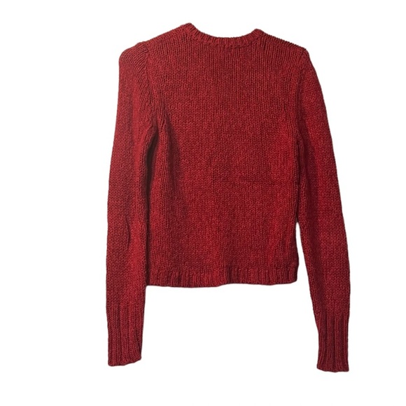 American Eagle Sweater Cable Knit Red Size Medium - Picture 2 of 4